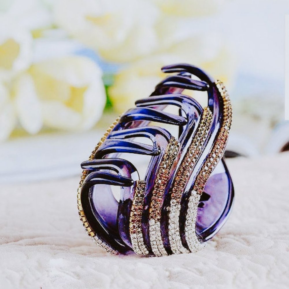 Light Purple Crystal Hair Claws Hair Clip Rhinestone Hair Clip for her Spring